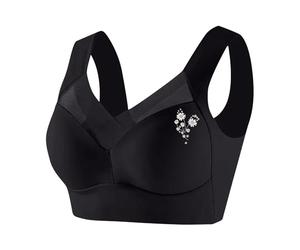 Nuoke Women's Large Strapless Lace Tank Top Underwear Thin Side Fold Side Breast Gather Adjustable Bra Cup Sports Bra