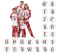 Nuoke Womens Pyjamas, Christmas pjs Men, Mens Womens 26 Letters Printed Xmas Pyjama Kids Comfortable His and Hers Pjs Family Cute Boys Girls Matching Christmas Pj_1