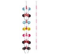 Nuolich 2Pcs Mouse Ears Headband Holder Polka Dot Hanging Wall Display Decor Vertical Headpiece Organizer Hair Bow Accessories Hanger Holder White