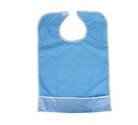 NUOLUX Bib for Elderly Waterproof Mealtime Bib Protector Aid Apron (Light Blue)