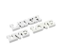 NUOLUX LIVE LOVE LAUGH Wooden Letters for Wedding Decoration (White)