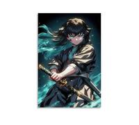 nuomesc Demon Slayer Anime Muichiro Tokito Classic Poster Decorative Painting Canvas Wall Art Living Room Poster Bedroom Painting 24 x 36 Inch (60 x 90 cm)