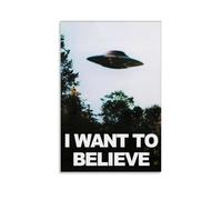 nuomesc I Want to Believe Movie Poster The X Files Poster Decorative Painting Canvas Wall Art Living Room Poster Bedroom Painting 12 x 18 Inch (30 x 45 cm)