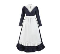 Nuoqi Colonial Pioneer Dress for Women Long Sleeve 1800s Prairie Pilgrim Costume L