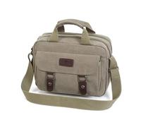 NUOSDEX Motorcycle Saddlebag Motorcycle Saddle Bag Men's Messenger Canvas Shoulder Bag Large For Capacity Crossbody Bag Casual Outdoor Sport Travel Handbag Sling Bag(Green M)