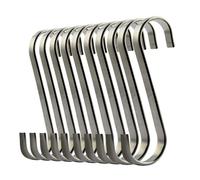 Nuosen S Shaped Hanging Hooks - 10 Pcs Stainless S