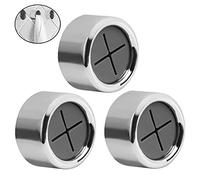 nuoshen 3 Pieces Premium Adhesive Round Towel Holder, Adhesive Towel Hooks Round Wall Mount Hook Tea Towel Holder for Bathroom, Kitchen and Home, No Drilling Required