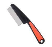 nuoshen Flea Comb for Long Hair, Dogs & Cats - Ergonomic Handle, Fine Teeth Design - Flea Removal Grooming Tool