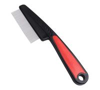 nuoshen Flea Comb to Remove Fleas for Long Hair, Dogs and Cats Ruberised Easy Grip Handle
