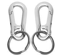 nuoshen Keychain,2 Pcs Metal Keyring Carabiner Clip Keyring Keychains for Craft Lobster Clasps Swivel Clips Key Chain for Men