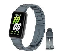 nuosiweilang Bracelet Compatible with Samsung Galaxy Fit3 Strap Metal Stainless Steel Replacement Band Accessories for Galaxy Fit 3 SM-R390 Smartwatch Grey