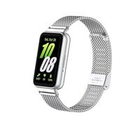 nuosiweilang Bracelet Compatible with Samsung Galaxy Fit3 Strap Metal Stainless Steel Replacement Band Accessories for Galaxy Fit 3 SM-R390 Smartwatch Silver