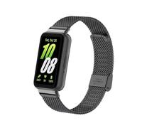 nuosiweilang Bracelet Compatible with Samsung Galaxy Fit3 Strap Metal Stainless Steel Replacement Band Accessories for Galaxy Fit 3 SM-R390 Smartwatch Black
