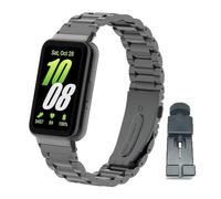 nuosiweilang Bracelet Compatible with Samsung Galaxy Fit3 Strap Metal Stainless Steel Replacement Band Accessories for Galaxy Fit 3 SM-R390 Smartwatch Black