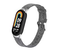 nuosiweilang Bracelet Compatible with Xiaomi Mi Band 8/Mi Band 9 Strap,Mi Band 8 Replacement Nylon Band Wristband Accessories for Xiaomi Smart Band 9 Men & Women Grey