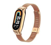 nuosiweilang Bracelet Compatible with Xiaomi Mi Band 8 Strap Metal Stainless Steel Replacement Wristband WatchBand Accessories for Xiaomi Smart Band 8