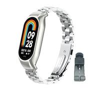 nuosiweilang Bracelet Compatible with Xiaomi Mi Band 8 Strap Metal Stainless Steel Replacement Wristband WatchBand Accessories for Xiaomi Smart Band 8