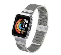 nuosiweilang Bracelet Compatible with Xiaomi Mi Watch Lite 2/Redmi Watch 2, Mi Watch Lite 2, Stainless Steel Woven Mesh Watch Strap, Silver