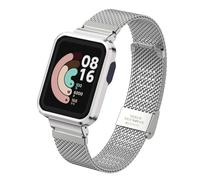 nuosiweilang Bracelet Compatible with Xiaomi Mi Watch Lite/Redmi Watch, Mi Watch Lite Stainless Steel Woven Mesh Watch Strap for Redmi Watch/Xiaomi Mi Watch Lite, Silver