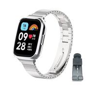 nuosiweilang Bracelet Compatible with Xiaomi Redmi Watch 3 Active Strap Metal Stainless Steel Replacement Band Accessories for Xiaomi Redmi Watch 3 Active