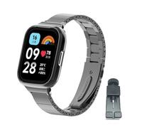 nuosiweilang Bracelet Compatible with Xiaomi Redmi Watch 3 Active Strap Metal Stainless Steel Replacement Band Accessories for Xiaomi Redmi Watch 3 Active