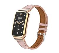 nuosiweilang Bracelet Compatible with Xiaomi Smart Band 7 Pro, Leather Wristband Watchband Accessories, Pink, 5.5-8.1 inches
