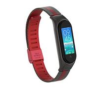 nuosiweilang Compatible with Xiaomi Mi Band 5/Mi Band 6 Bracelet, Adjustable Stainless Steel Metal Bracelet Replacement Band Accessories for Xiaomi Miband 5/Miband 6 (without Tracker)