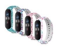 nuosiweilang Compatible with Xiaomi Mi Band 7/Mi Band 6/Mi Band 5 Strap,Miband 7 Colourful Silicone Replacement Bracelet Wristband Bands Accessories for Xiaomi Mi Smart Band 7/6/5