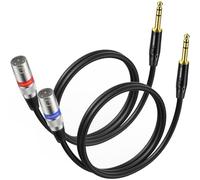 NUOSIYA 6.35mm TRS to XLR Male 10M 2 Pack, XLR to 1/4 Inch Jack TRS Cable for Speakers, Mixer, Audio Sound Consoles, Power Amplifier