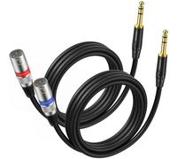 NUOSIYA 6.35mm TRS to XLR Male 5M 2 Pack, XLR to 1/4 Inch Jack TRS Cab