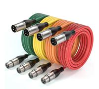 NUOSIYA XLR Cable 10m - 4 Colors Balanced Microphone Cable, 3-Pin Male to Female Extender Cord for Studio Recorder, Mic, Mixer, Speaker System, Phantom Power