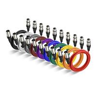 NUOSIYA XLR Cable 2m - 10 Colors Balanced Microphone Cable, 3-Pin Male to Female Extender Cord for Studio Recorder, Mic, Mixer, Speaker System, Phantom Power