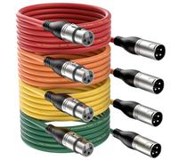 NUOSIYA XLR Cable 5m - 4 Colors Balanced Microphone Cable, 3-Pin Male to Female Extender Cord for Studio Recorder, Mic, Mixer, Speaker System, Phantom Power