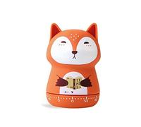 NUOSWEK Mechanical Kitchen Timer, Cute Animal Wind Up 60 Minutes Manual Countdown for Kids, Classroom, Home, Study and Cooking (Orange Fox)