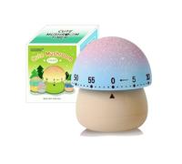 NUOSWEK Mechanical Kitchen Timer, Cute Mushroom Timer for Kids, Wind Up 60 Minute Manual Countdown Timer for Classroom, Home, Study and Cooking (Beige Base)