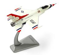 NUOTIE 1/100 F-16C Thunderbird Fighter Model Metal DieCast Aircraft Jet Kit Fighter Plane Model Military Airplane for Collection and Gift