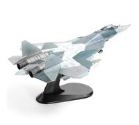 NUOTIE 1/100 SU-57 Aircraft Russian Sukhoi Diecast Metal Model Kit su-57 Military Airplane Model Pre-Build Alloy Fighter Model for Adults Enthusiasts Collections or Gift(Splinter Camo)