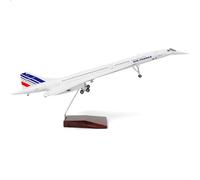 NUOTIE 1/125 Concorde Diecast Metal Aircraft Model Kit 19.7-inch Large Scale Simulation Display Aircraft Model Two Versions Available for Display Collections or Gift (France Airways)