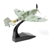 NUOTIE 1/72 Junkers Ju 87 Stuka Bomber Aircraft Model WW II Metal Die-cast Classic Military Fighter Model Pre-Built WWII Legendary German Bomber Model with Display Stand Collection Gift for Adults
