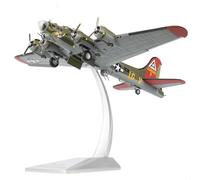 NUOTIE 1/72 Scale B-17 Fortress Bomber (Green paint) Pre-Build World War II Vintage Warplane Diecast Aircraft Military Display Model Aircraft for Display Collection or Gift