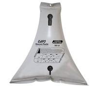 Nuova Rade Triangular PVC Water Tank, 100L (26.5 Gallon), Grey - Flexible, Lightweight, Form-fitting, Non-Toxic, Waterproof, High Resistance, Includes Inlet/Outlet Elbow Fitting