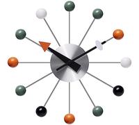 NUOVO 13 Inch Ball Wall Clock Multicolor Mid Century Creative Clock Silent Clock Quartz Clock Personality Clock Funny Clock Decorative Home Living Room Kitchen Office Retro Design