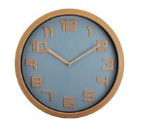 NUOVO Silent and Shakeless Wall Clock Battery Operated Wall Clock Retro Wood Grain Design 3D Digital 12 Inch Modern Quartz Design Decorative Indoor Kitchen and Office