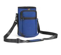 Nuovoware Water Bottle Carrier Bag, 1800ml Bottle Pouch Holder, Adjustable Shoulder Hand Strap 2 Pocket Sling Neoprene Sleeve Sports Accessories for Hiking Travelling Camping, Indigo