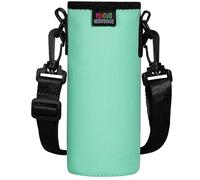 Nuovoware Water Bottle Carrier Bag, Premium Neoprene Portable Insulated Water bottle Sling Holder Bag 750ml with Adjustable Shoulder Strap for Men Women Hiking, Mint Green