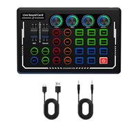 Nuoxiange V88 Audio Mixer Sound Card dj Sound Board Computer Audio Interface Card Dj Controller for YouTube TikTop Streaming Podcasting Studio, Computer Recording, Games and Phones
