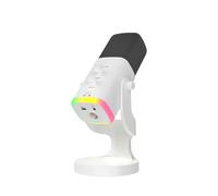 Nuoxiange YU8 White PC Computer Dynamic Gaming Microphone, USB/XLR Dual-Mode Noise Reduction with RGB Light Mic for Games Console/Smart Devices, TikTok/YouTube/Twitch Streaming Recording Equipment