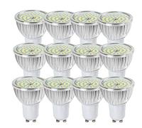 NUOXIN 12 Pack 5W GU10 Spotlight LED Light Bulb,Cool White 6000K 50W Equivalent, Energy Saving, Replacing Halogen Bulbs GU10 50W 500LM AC85-265V Not dimmable
