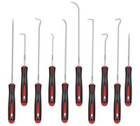 Nuoyiman 10-Piece Pick and Hook Set, 16.5cm+24cm Pick and Hook Set, Red Shaft Seal Tool, Precision Picks Set for Car Auto Oil Seal/O-Ring Seal Gasket Pick