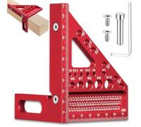 Nuoyiman 3D Carpenters Square, 22.5-90° Degree Angle Measurement Tool, Aluminum Alloy Triangle Ruler Measuring Tool for Engineers, Carpenters, Construction Use